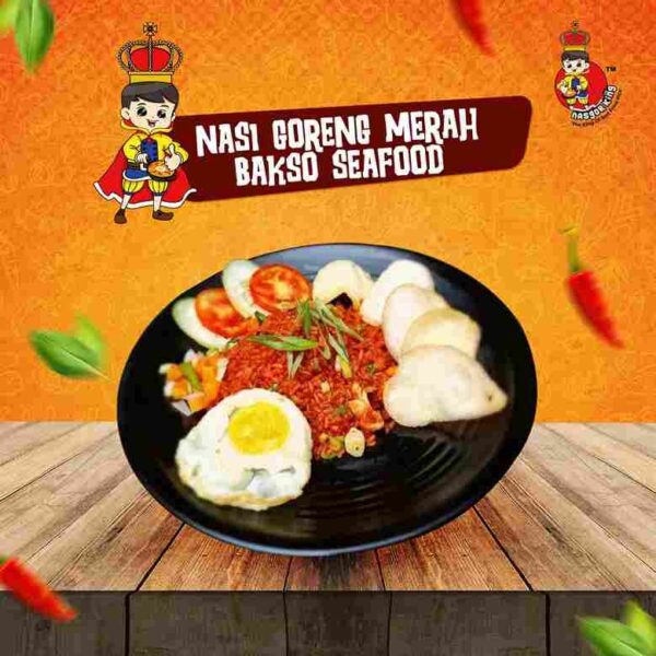 Nasi Goreng Merah Bakso Seafood